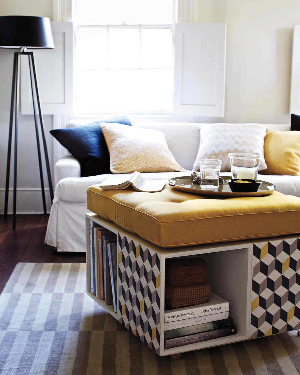 An Ottoman For Your DIY DVD Storage An Ottoman For Your DIY DVD Storage