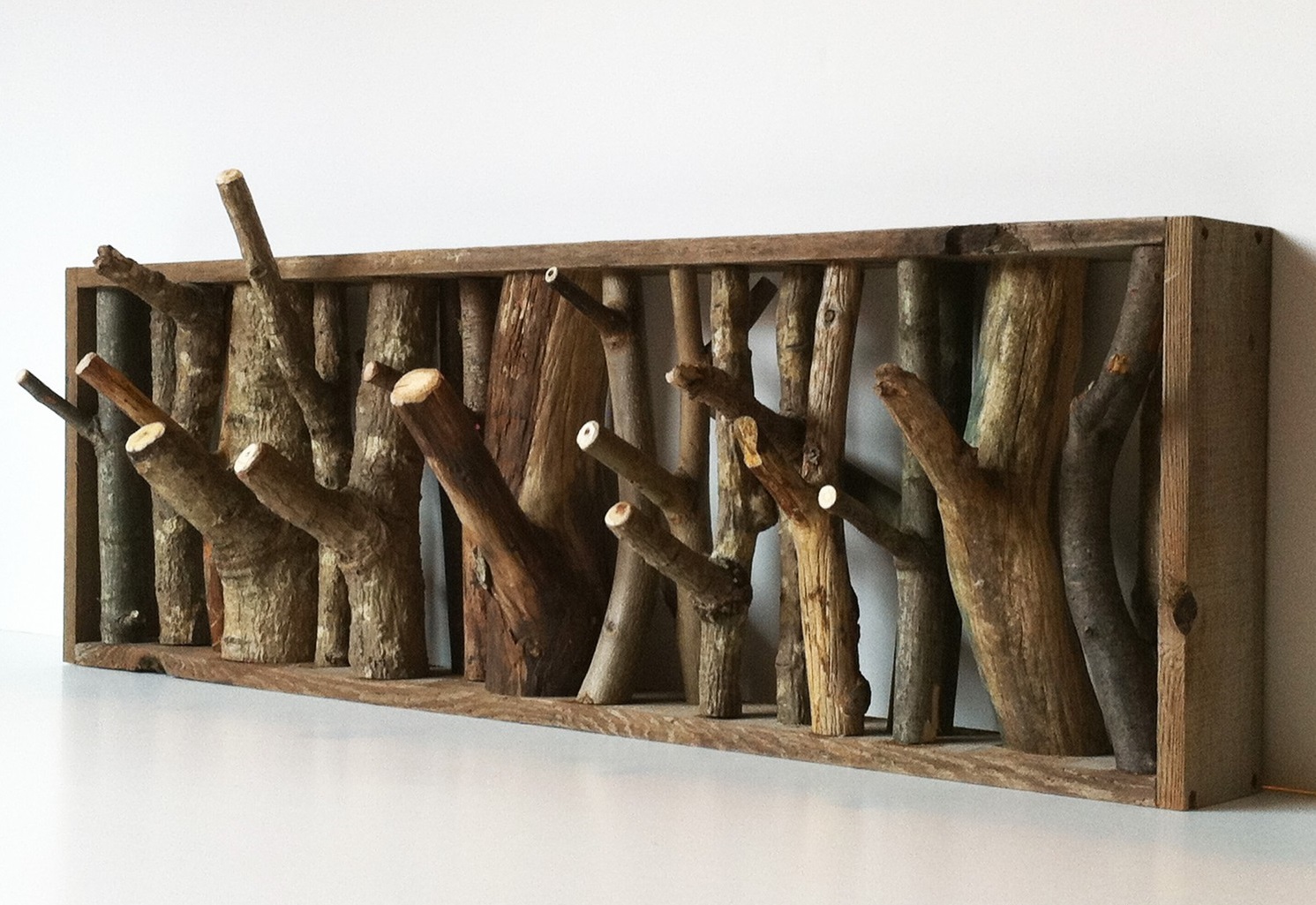 Twig Hat Rack Hanging Idea Twig Hat Rack Hanging Idea