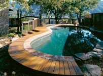 A Pool with Terraced Deck